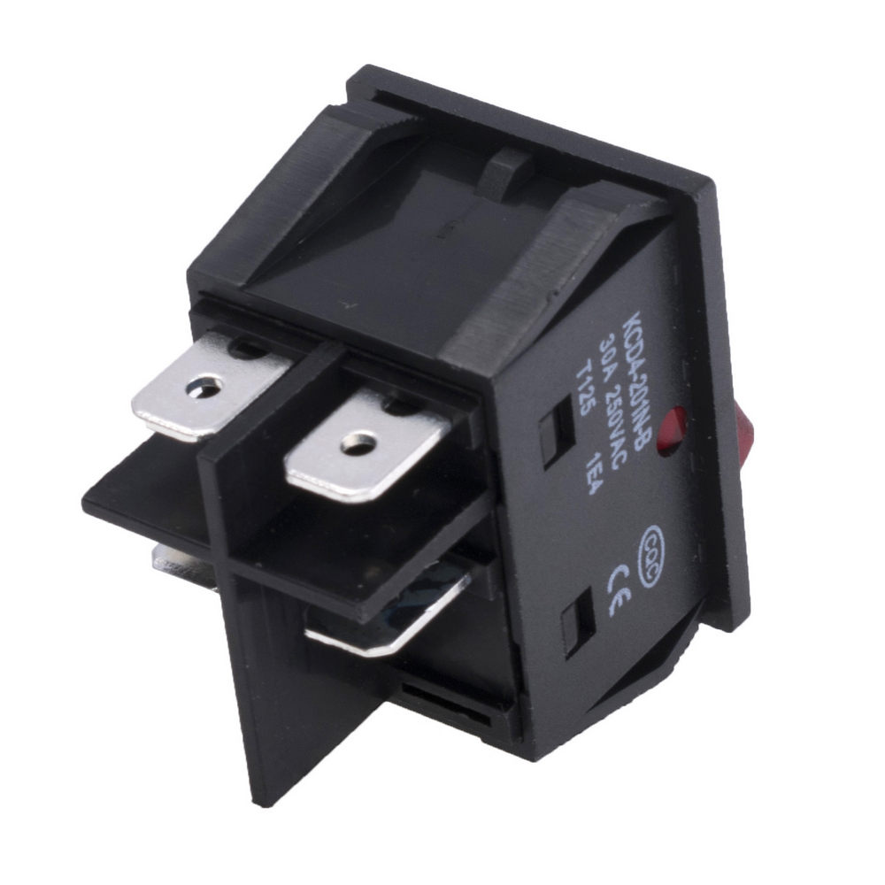 KCD4-201N-B on-of 30A (переключатель клавишный, rocker) 4 контакта от ...